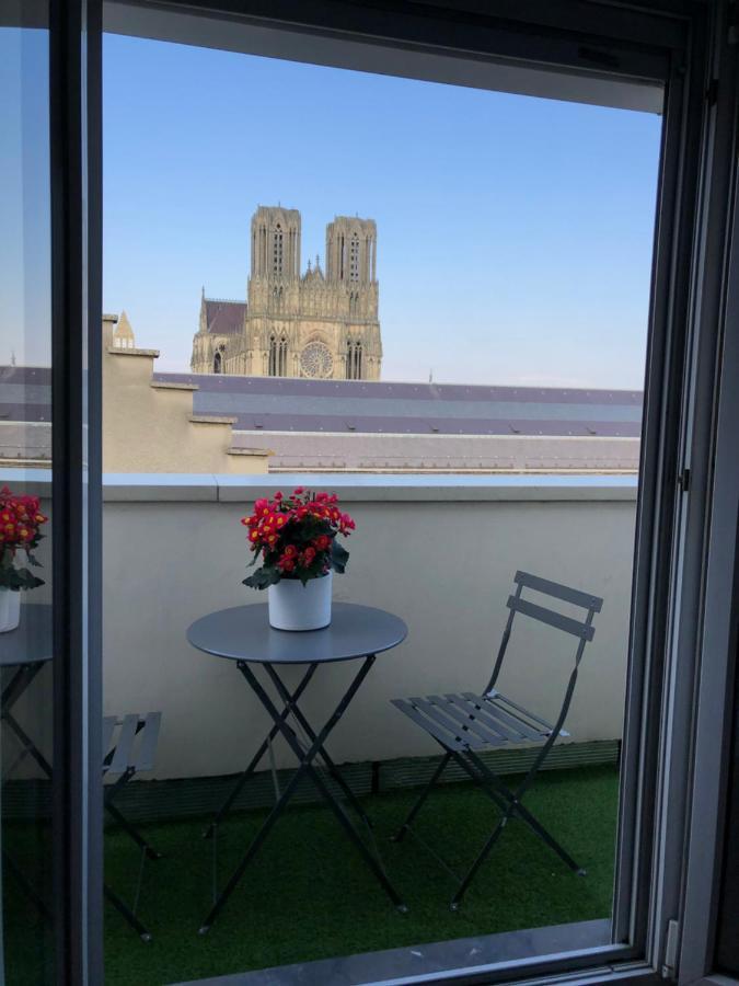 Studio Cosy Vue Cathedrale Reims Extérieur photo